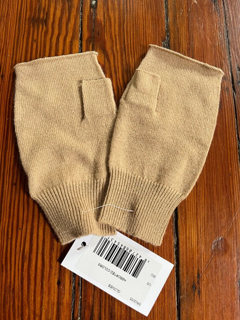 Camel Wool Fingerless Gloves – NWT | Thin Knit